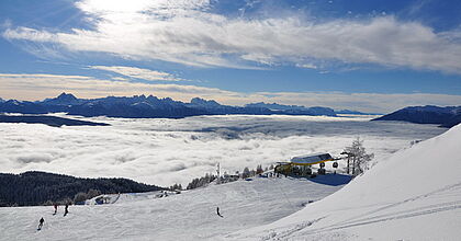 Skireise über Silvester mit hoefer sport und reisen nach Meransen in das Eisacktal in Italien. Ausblick vom Bergb