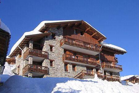 Unterkunft in der Hausgalerie vom Chalet le Crystal in La Rosiere in Frankreich.