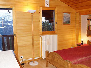 La Rosiere, Le Cep, 2er Zimmer Nr. 8 mit Doppelbett und Fenster