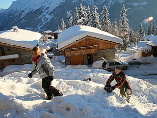 Kinder im 6er Appartment Nr.2 im Chalet le Crystal in La Rosiere in Frankriech.