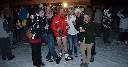 Apres Ski in der Ortsgalerie auf der Skireise nach la Rosiere in Frankreich.