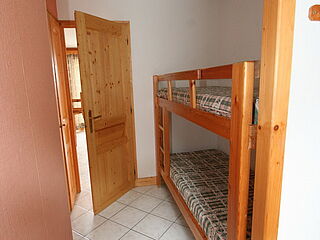 Etagenbett im 6er Appartment Nr.2 im Chalet le Crystal in La Rosiere in Frankriech.