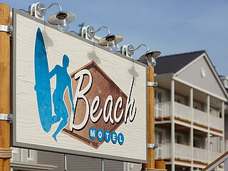 Schild bei der Fitnessreise in st. Peter Ording im Beach Motel