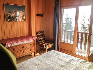 La Rosiere, Le Cep, 2er Zimmer Nr. 5 mit Doppelbett und Kommode